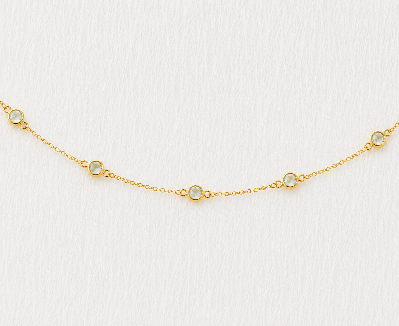 March Birthstone Aquamarine Bracelet | Sterling Silver & Gold Gemstone Jewelry