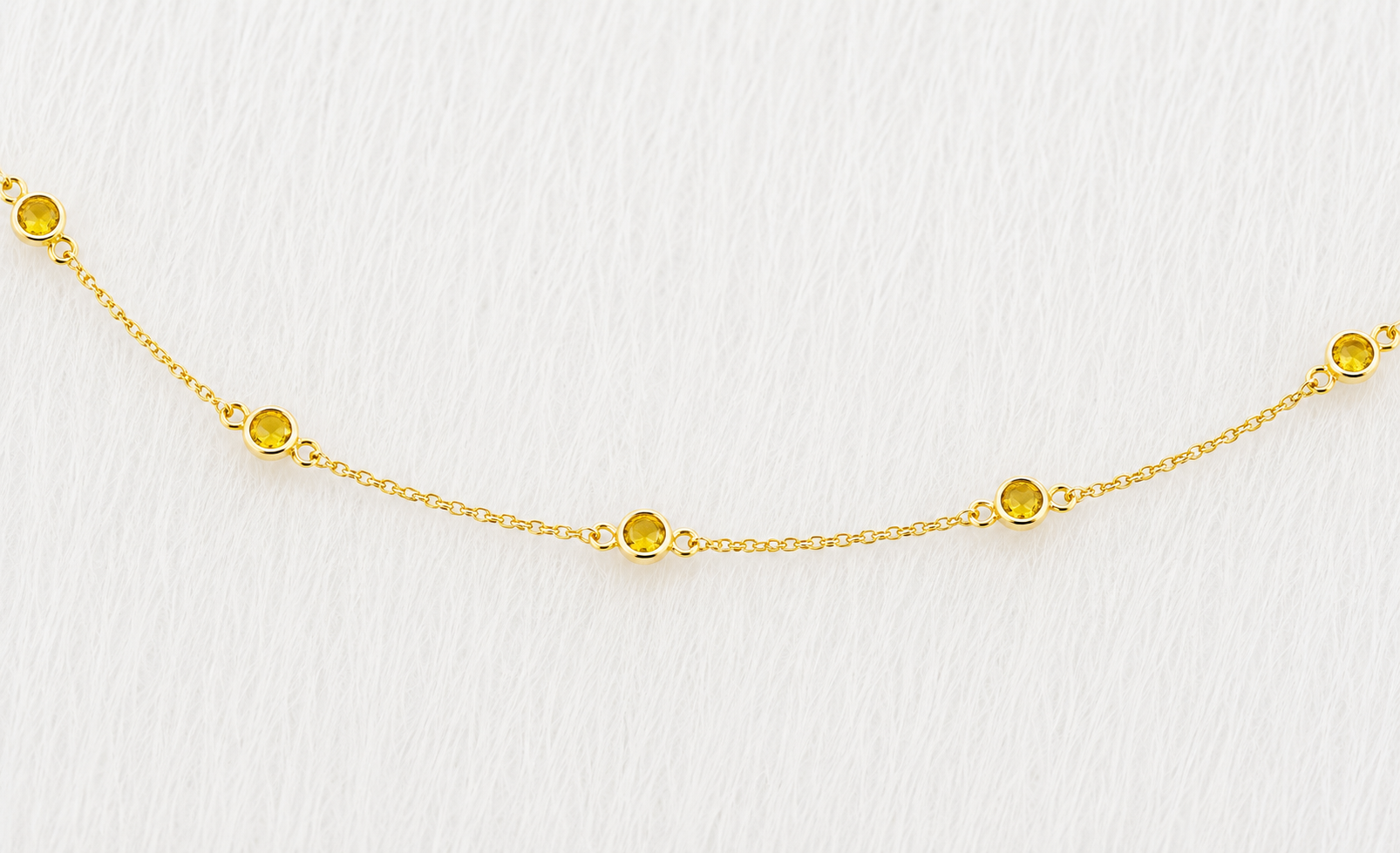 November Birthstone Citrine Bracelet | Sterling Silver & Gold Gemstone Jewelry