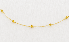 November Birthstone Citrine Bracelet | Sterling Silver & Gold Gemstone Jewelry - Aware House