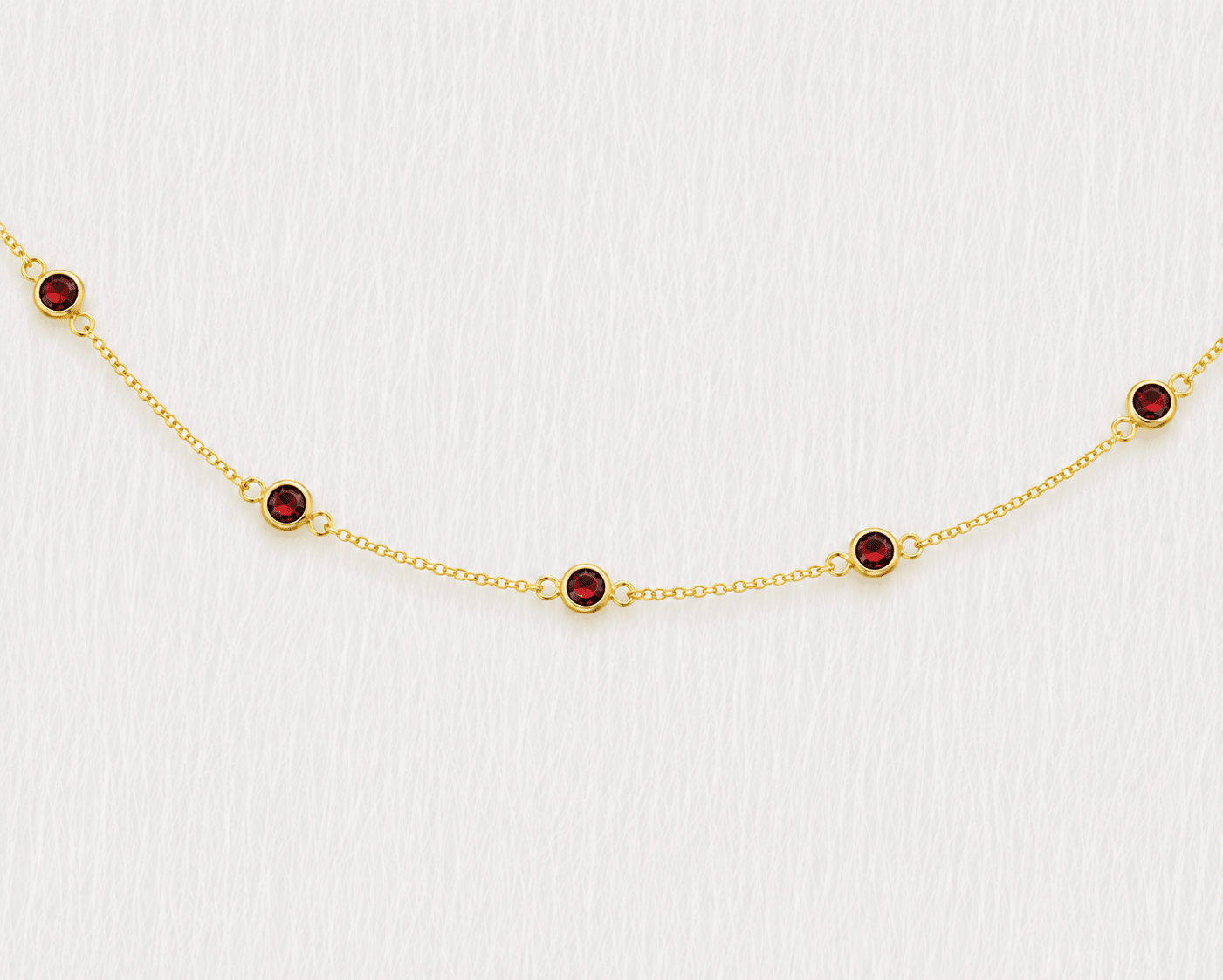January Birthstone Garnet Bracelet | Sterling Silver & Gold Gemstone Jewelry - Aware House