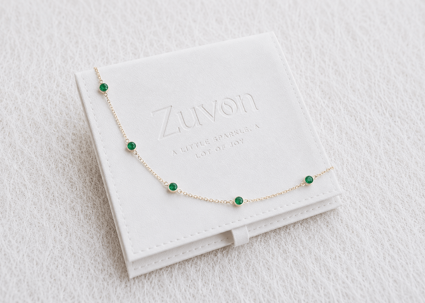 May Birthstone Emerald Bracelet | Sterling Silver & Gold Gemstone Jewelry - Aware House