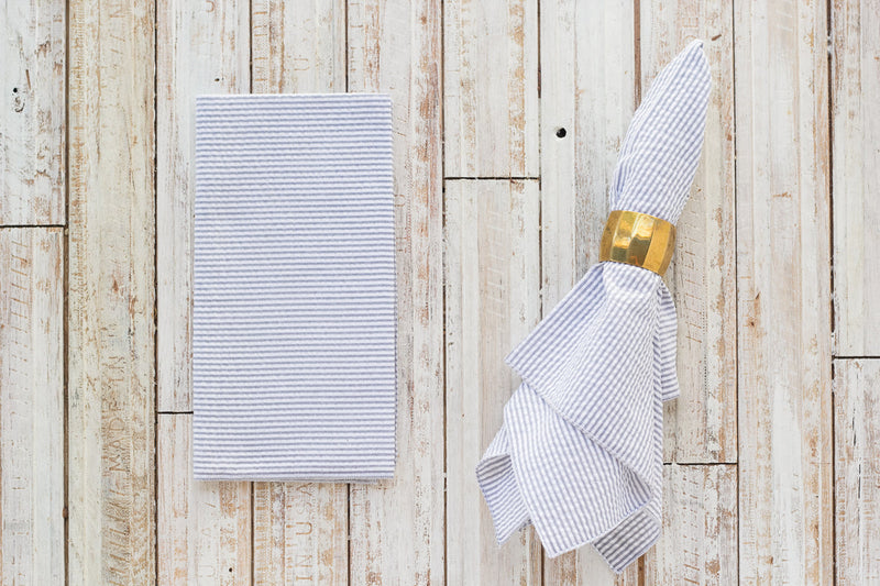 Seersucker Dinner Napkins | Set of 4-zoom-