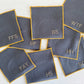 Sweary Cocktail Coasters in Grey Linen | Set of Eight