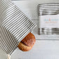 Grey Ticking Stripe Bread Bags | Set of Two