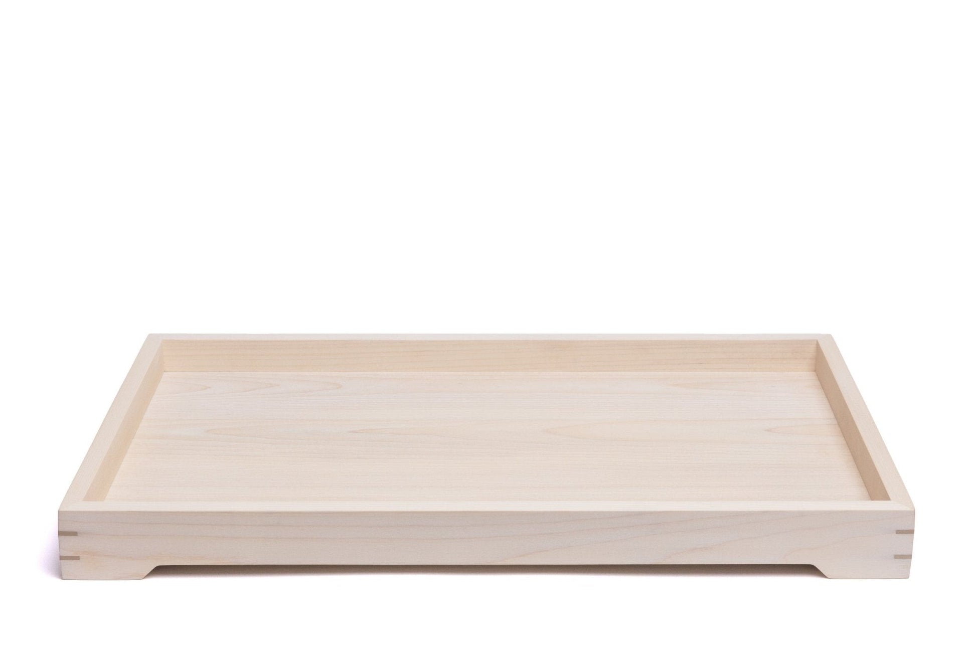 Modern Wooden Tray with Brass Details-4