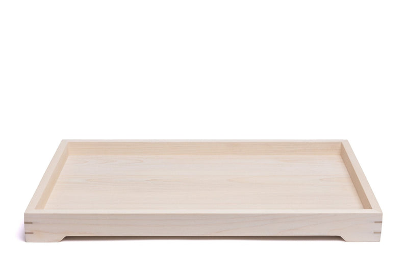 Modern Wooden Tray with Brass Details-zoom-