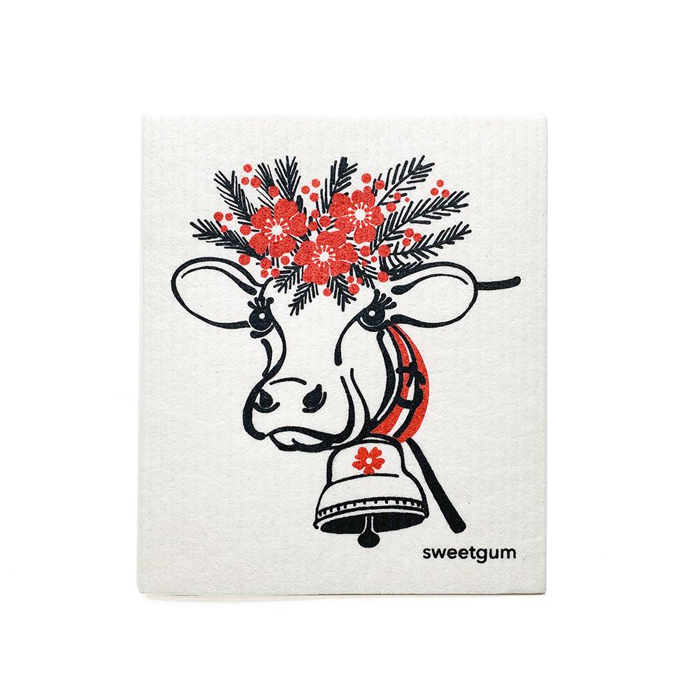 Happy Cow Swedish Dishcloth-zoom-1