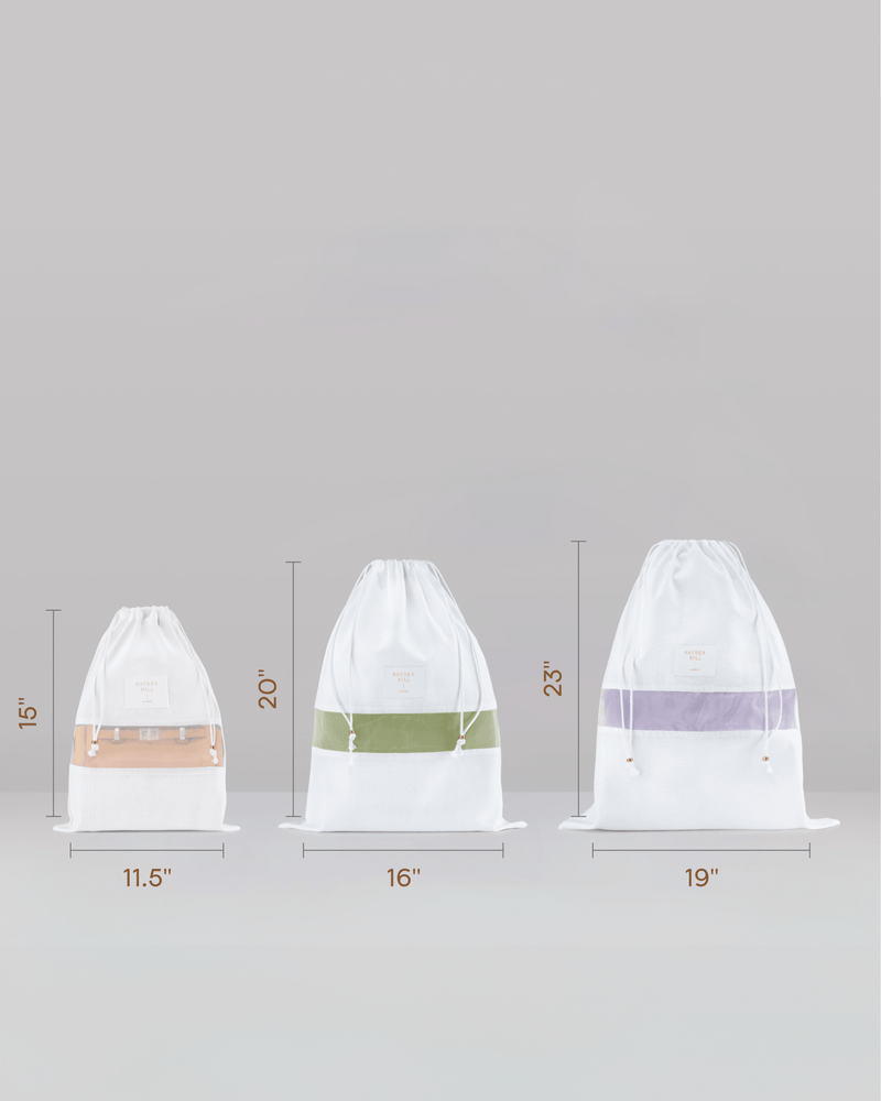 Mixed Organic Cotton Dust Bags | Set of Three-zoom-