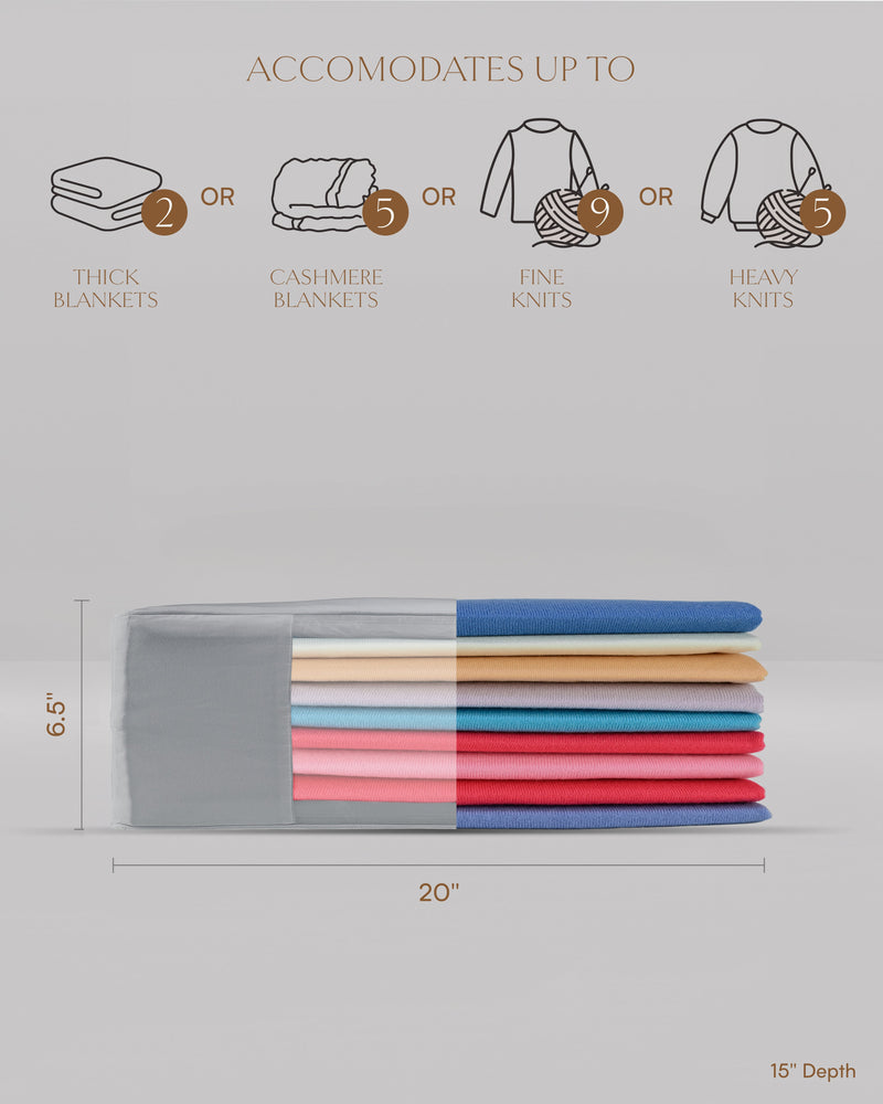 Double Extra Large Organic Cotton Storage Bag | Gray-zoom-
