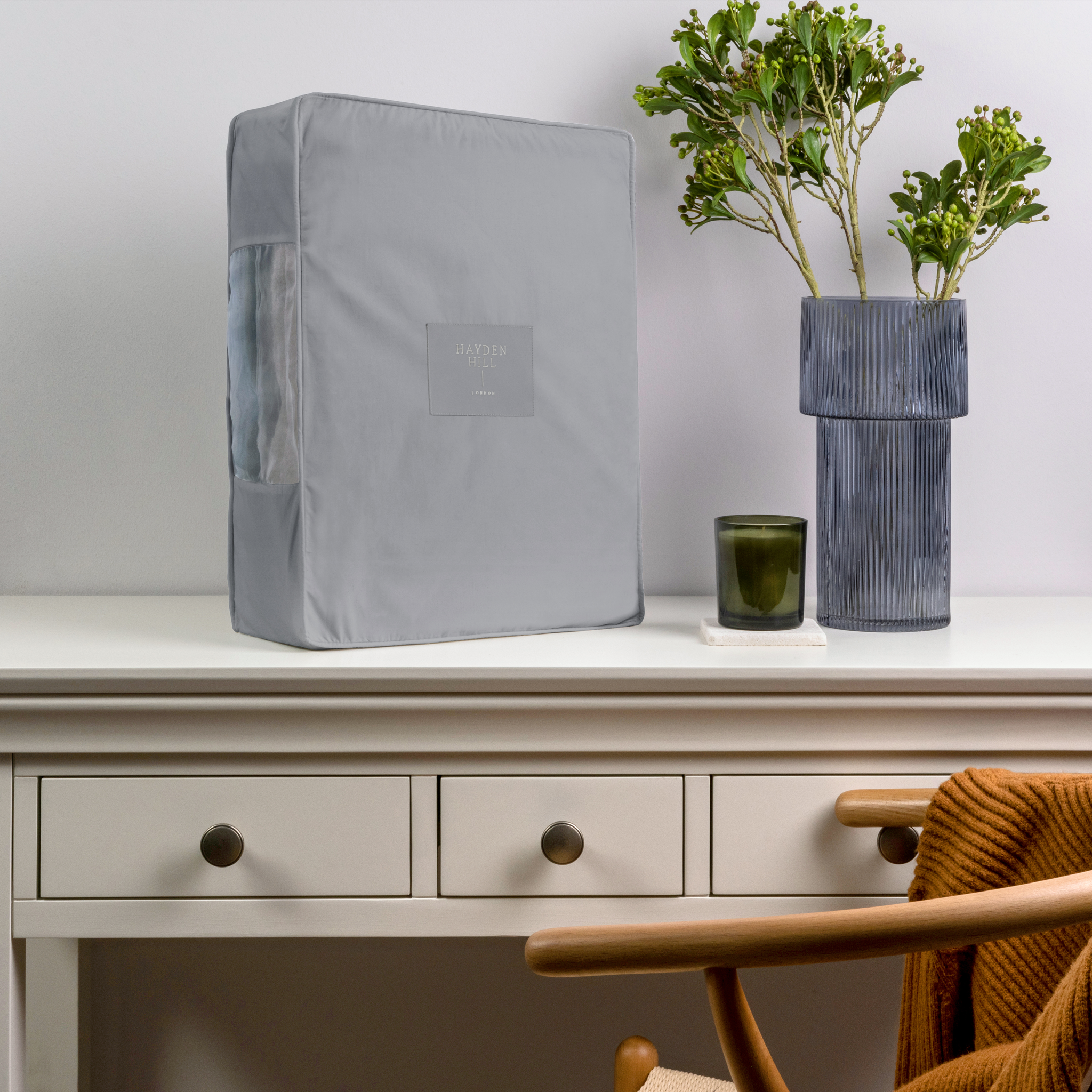 Extra Large Organic Cotton Storage Bag | Gray-zoom-9