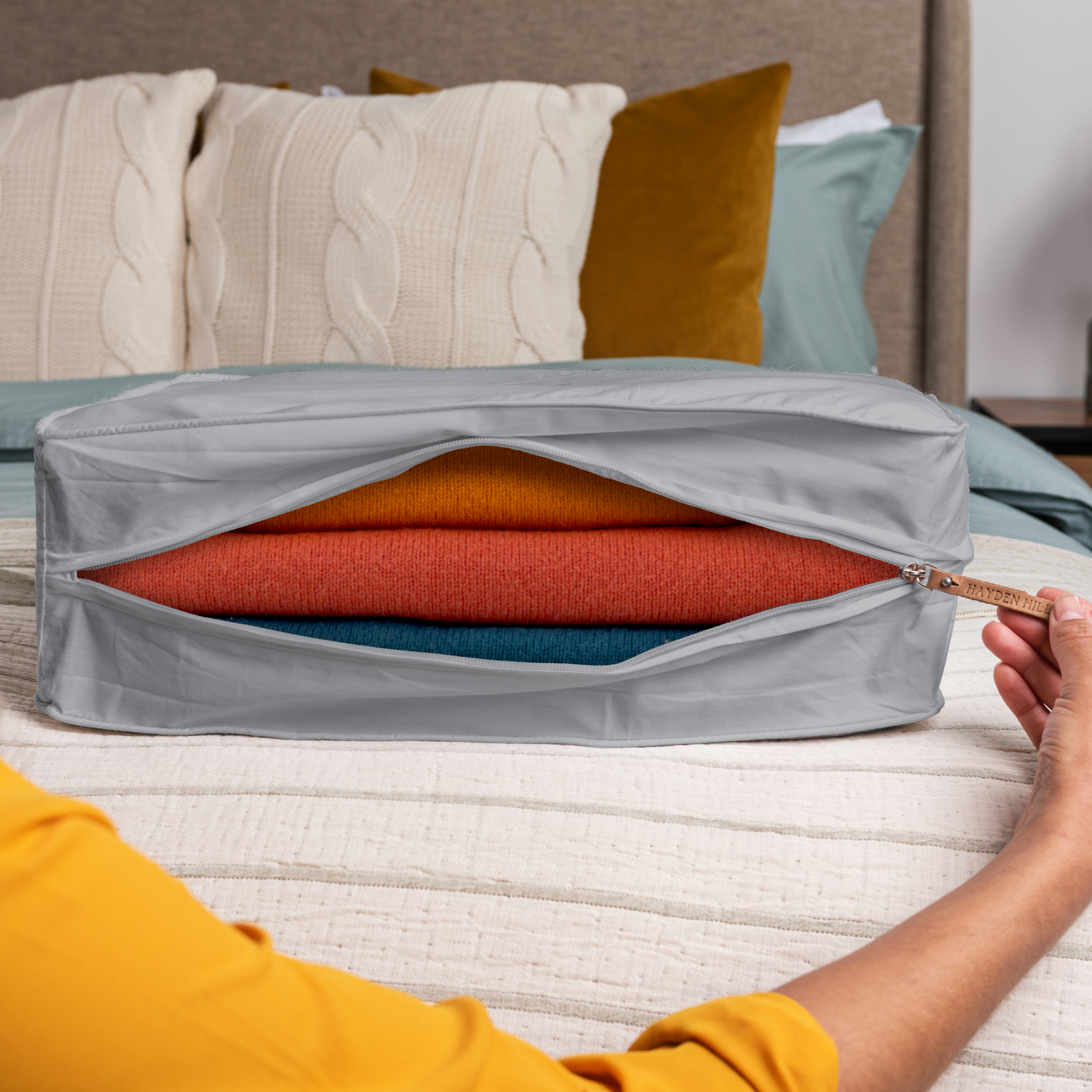 Extra Large Organic Cotton Storage Bag | Gray-5