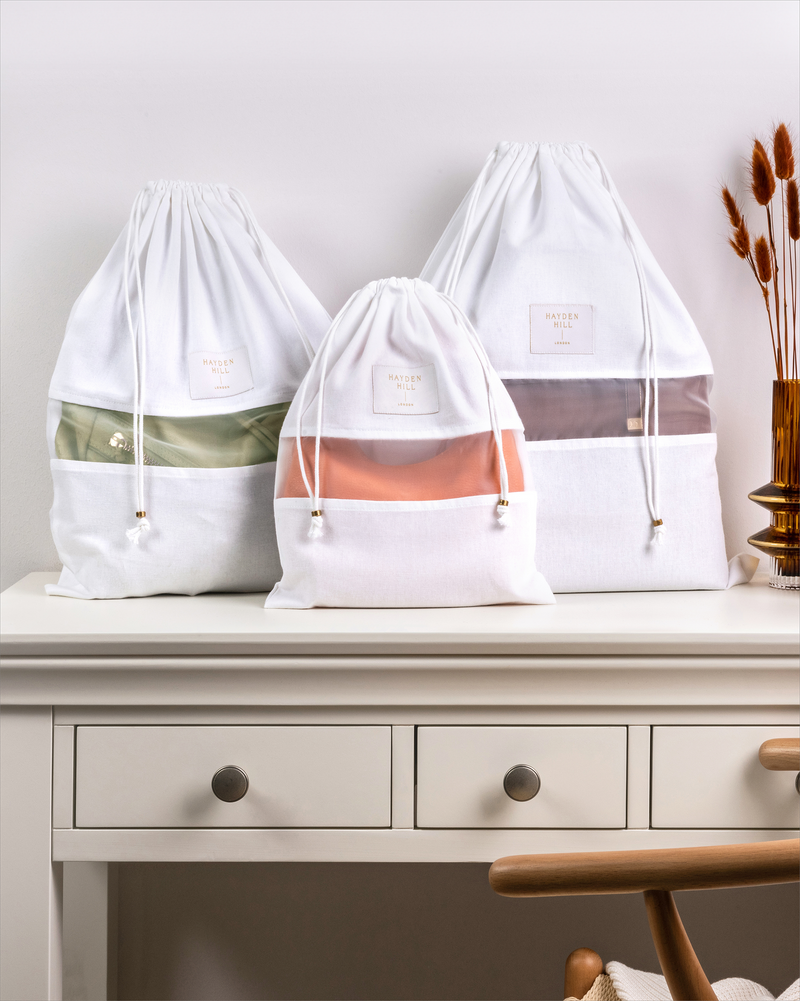 Mixed Organic Cotton Dust Bags | Set of Three-zoom-