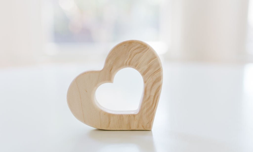 Heart Wooden Baby Grasping Toy - Aware House