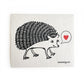 Hedgehog Swedish Dishcloth | Black on White