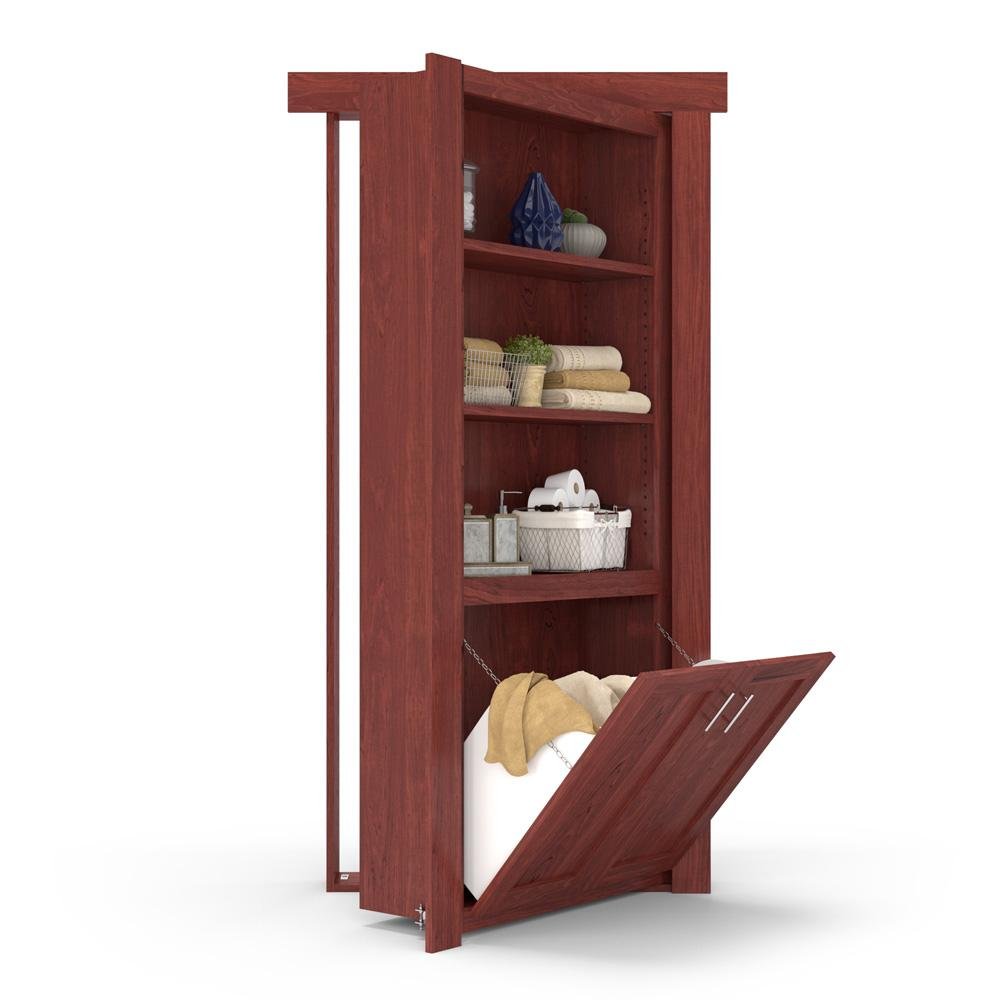 Hidden Flush Mount Maple Hamper Door-zoom-4