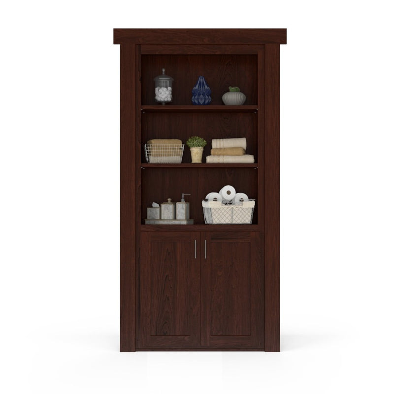 Hidden Flush Mount Maple Hamper Door-zoom-