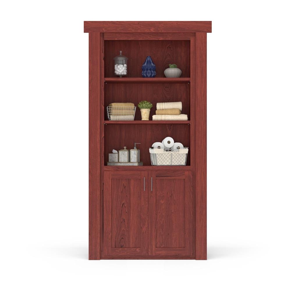 Hidden Flush Mount Maple Hamper Door-9