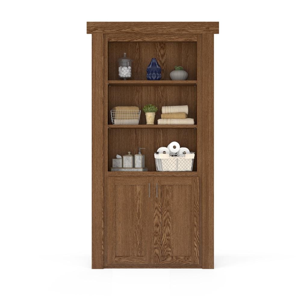 Hidden Flush Mount Oak Hamper Door-zoom-10