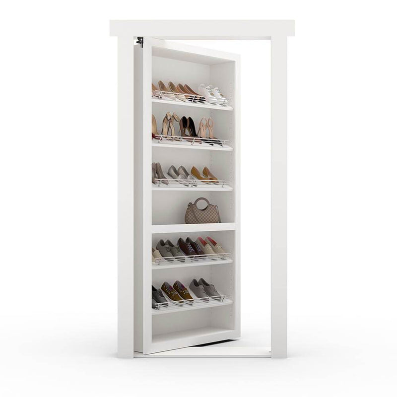 Hidden Flush Mount Paint Grade Shoe Rack Door-zoom-