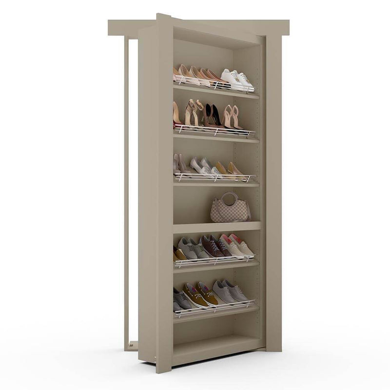 Hidden Flush Mount Paint Grade Shoe Rack Door-zoom-