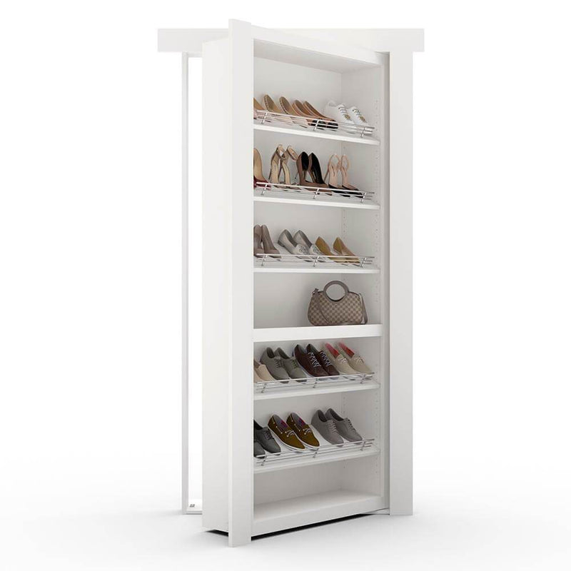 Hidden Flush Mount Paint Grade Shoe Rack Door-zoom-