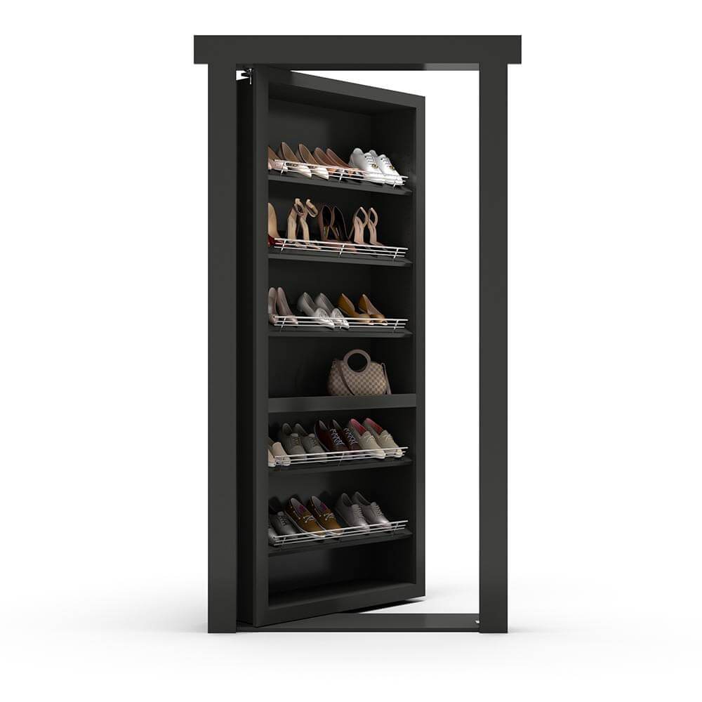 Hidden Flush Mount Paint Grade Shoe Rack Door-zoom-6