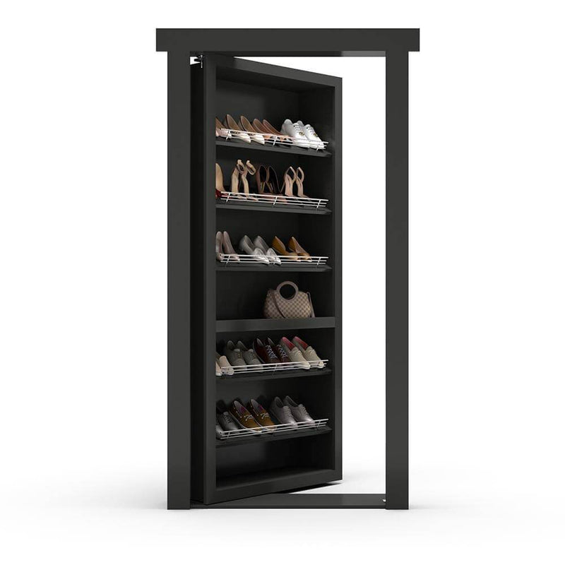 Hidden Flush Mount Paint Grade Shoe Rack Door-zoom-
