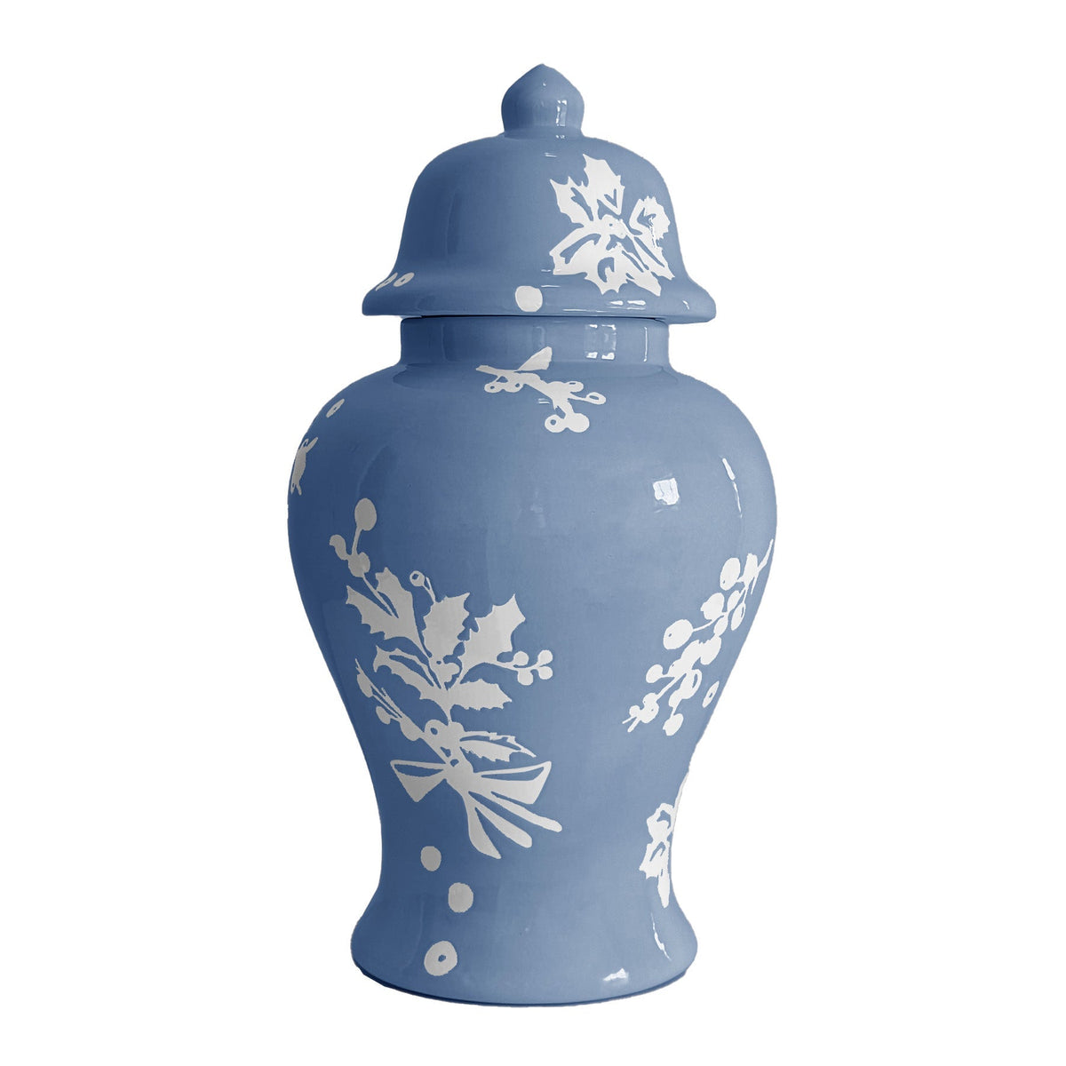 Deck the Halls Ginger Jars in French Blue-zoom-2