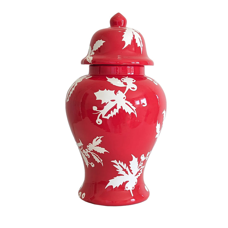 Deck the Halls Ginger Jars in Red-zoom-