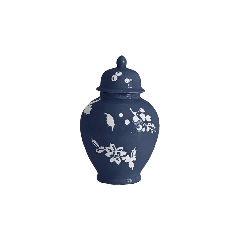 Deck the Halls Ginger Jars in Navy Blue-zoom-
