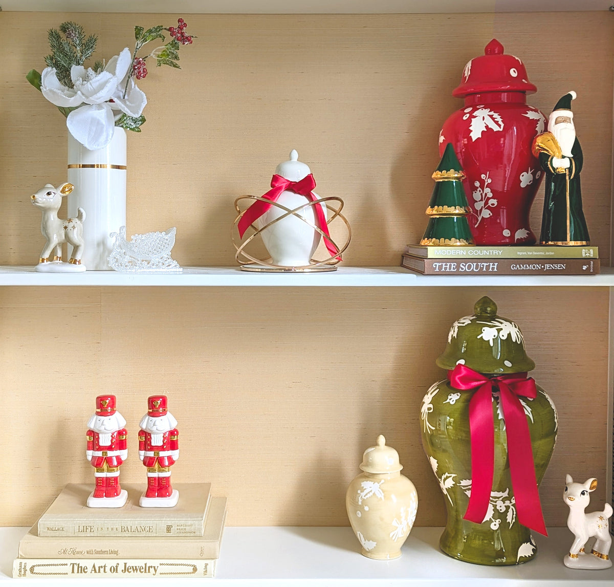 Holiday Green Santa with 22K Gold Accents-6