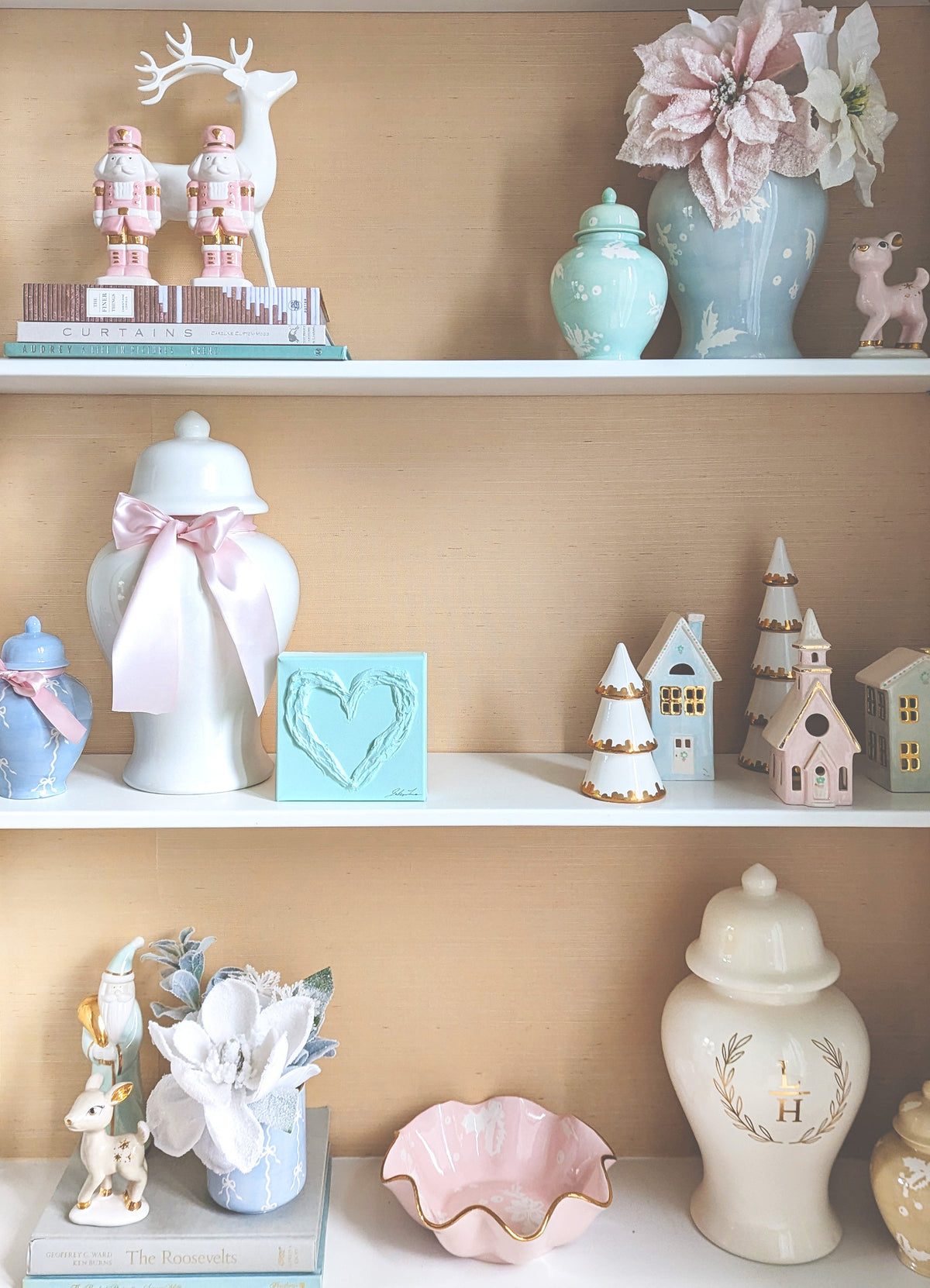 Deck the Halls Ginger Jars in Navy Blue-8