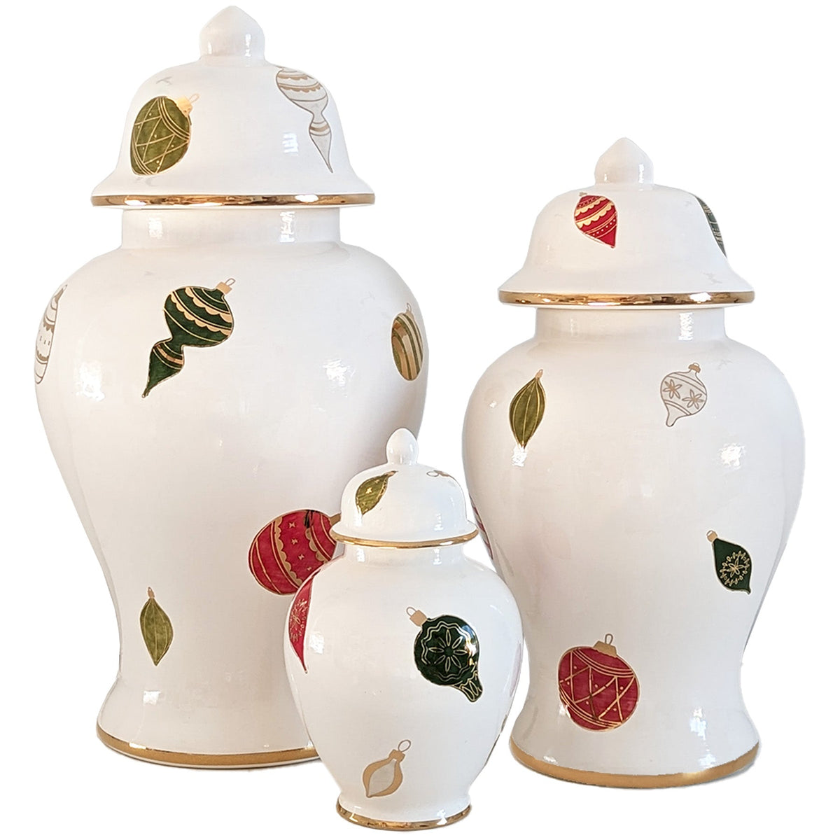 Classic Baubles Ginger Jars with 22K Gold Accents-zoom-1