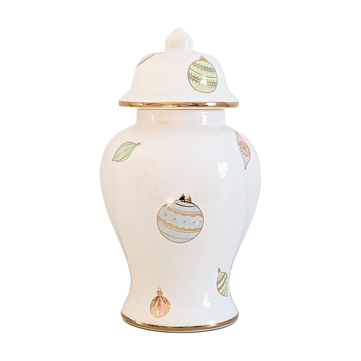 Pastel Baubles Ginger Jars with 22K Gold Accents-3