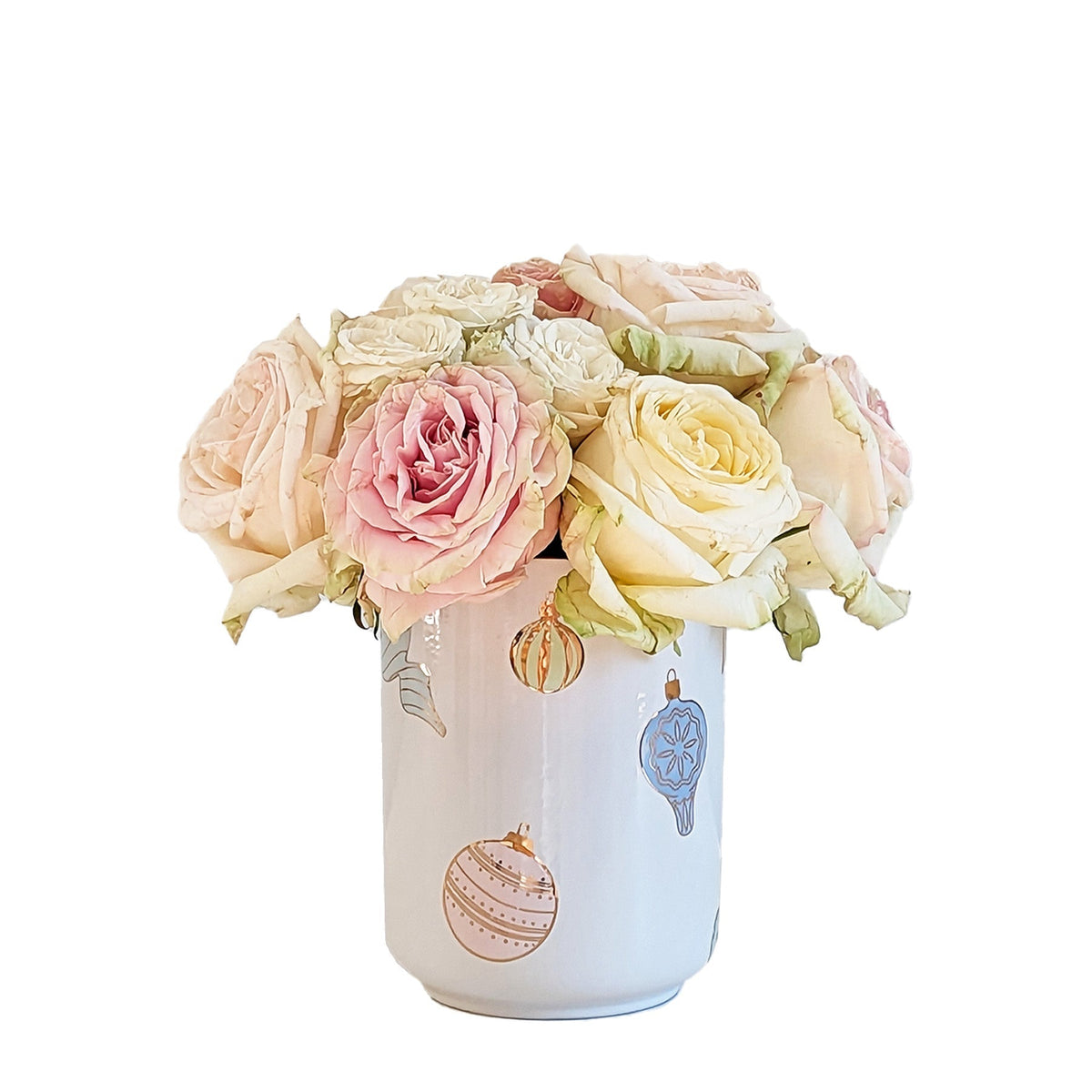 Pastel Baubles Vase with 22K Gold Accents-zoom-1