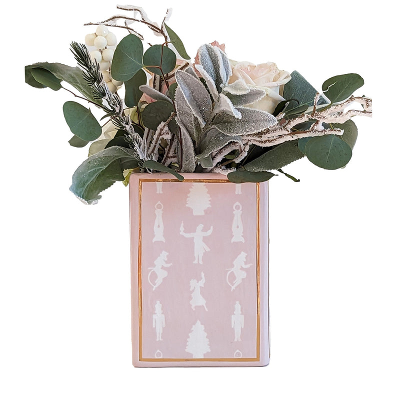 Christmas Classics Book Vase- The Nutcracker and the Mouse King in Pink-zoom-