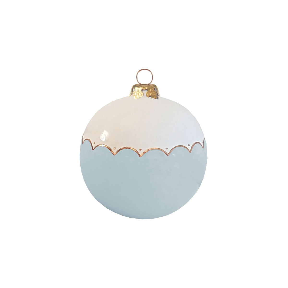 Large Scallop Ornament with 22K Gold Detailing-3