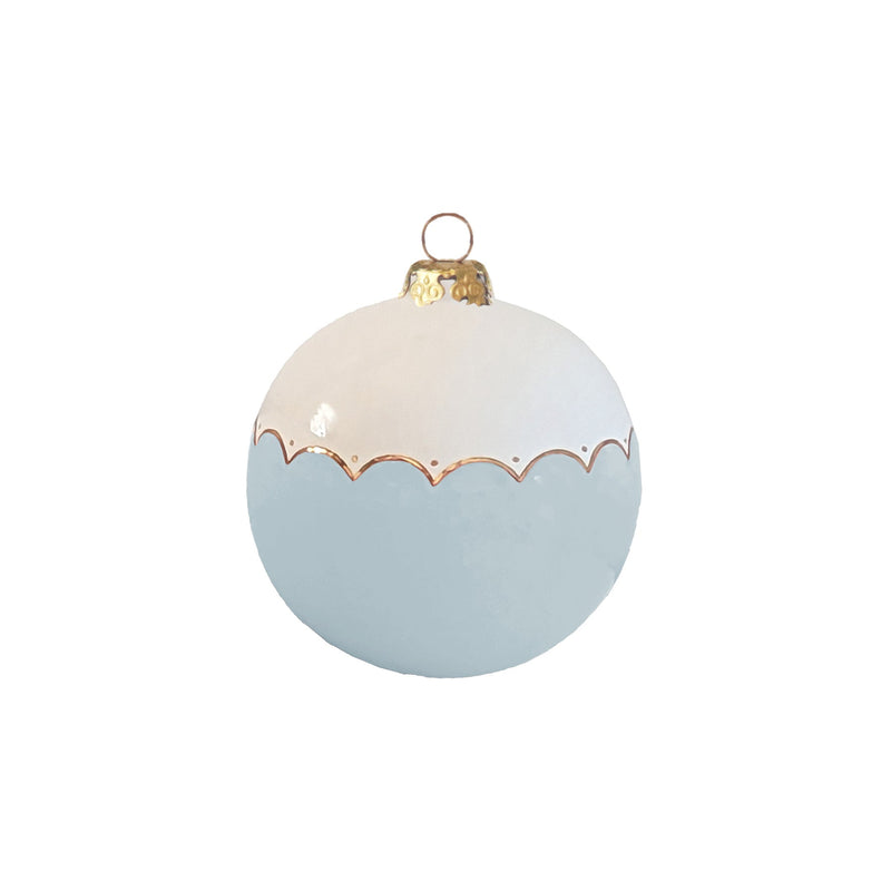 Large Scallop Ornament with 22K Gold Detailing-zoom-