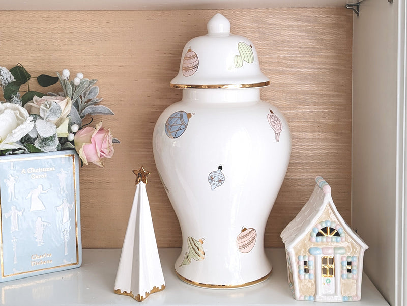 Pastel Baubles Ginger Jars with 22K Gold Accents-zoom-