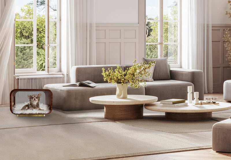 LUNA Bed in Walnut-zoom-