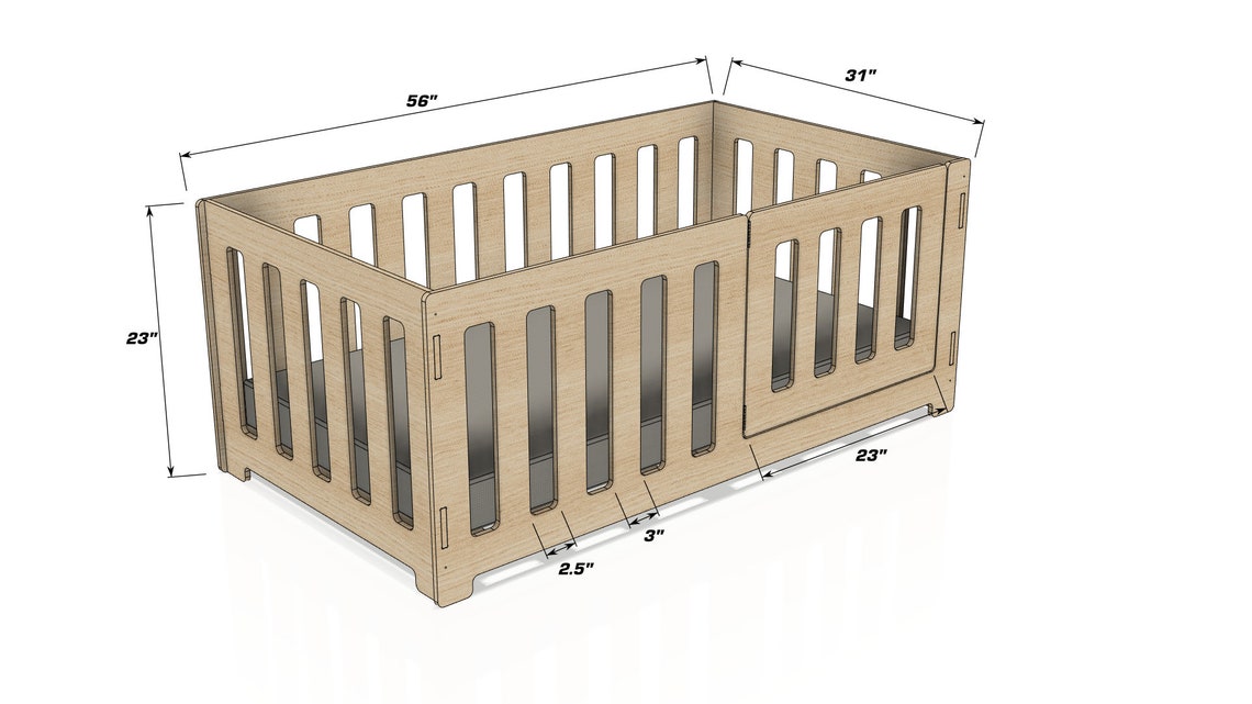 Ava Floor Bed | 21" Sides-zoom-3
