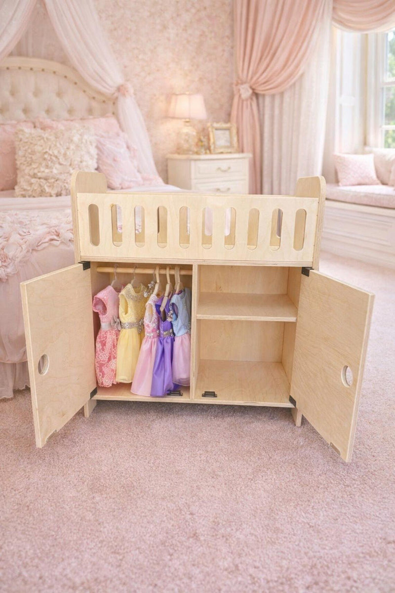 Clara | Doll Crib with Storage-zoom-