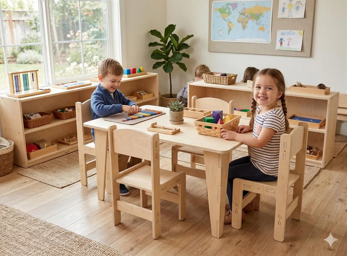 Remi | Rectangular Table with Set of 4 Chairs