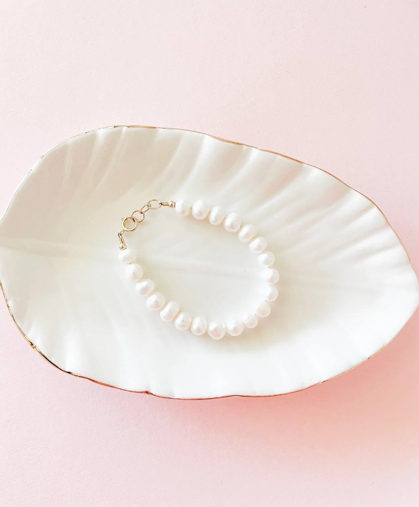 Gold-Filled Freshwater Pearl Baby Bracelet-zoom-5