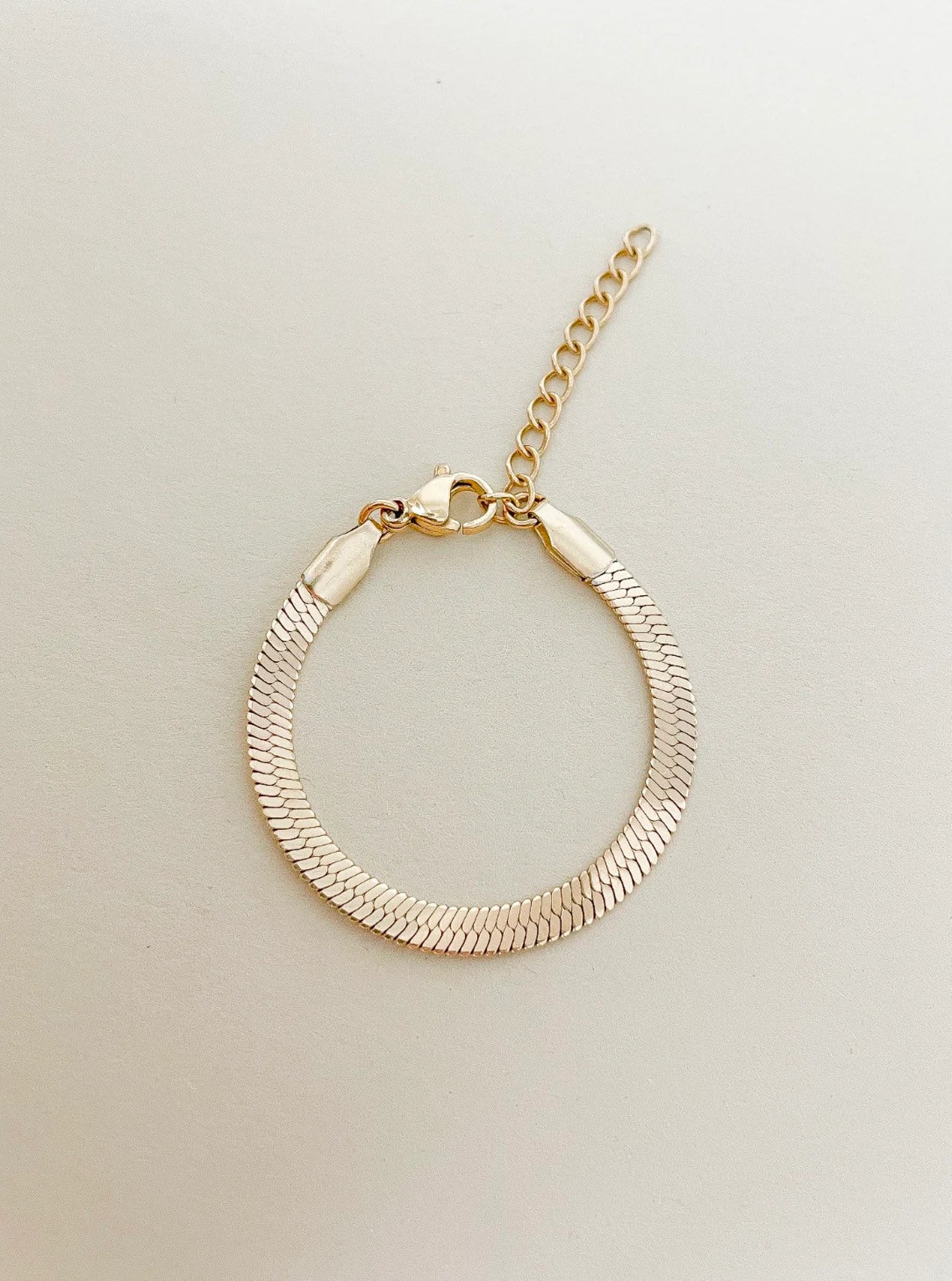 Gold Herringbone Bracelet | 14K Gold Filled-zoom-2