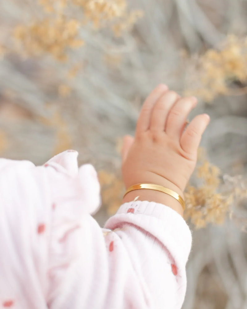 Gold Herringbone Bracelet | 14K Gold Filled-zoom-