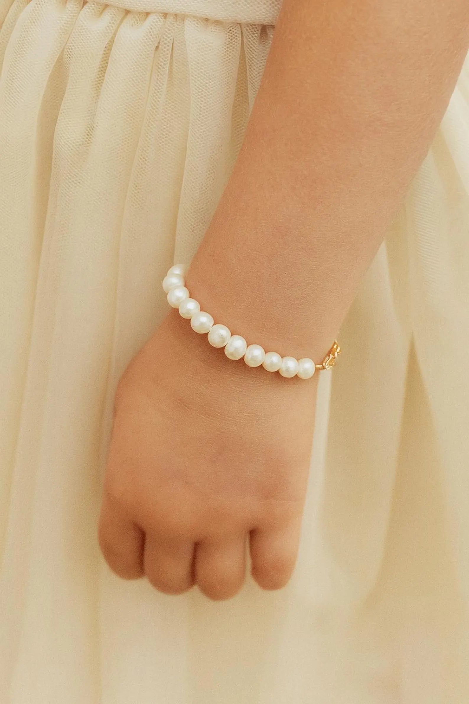 Gold-Filled Freshwater Pearl Baby Bracelet-zoom-10