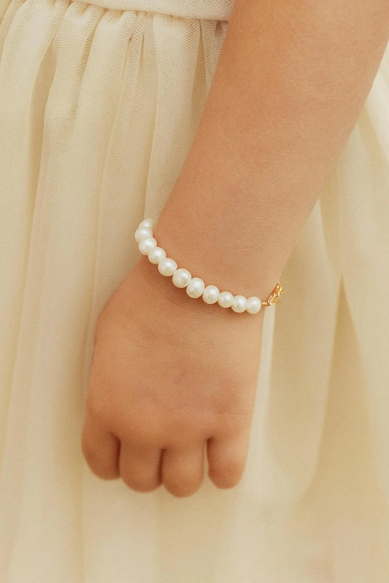 Gold-Filled Freshwater Pearl Baby Bracelet-zoom-