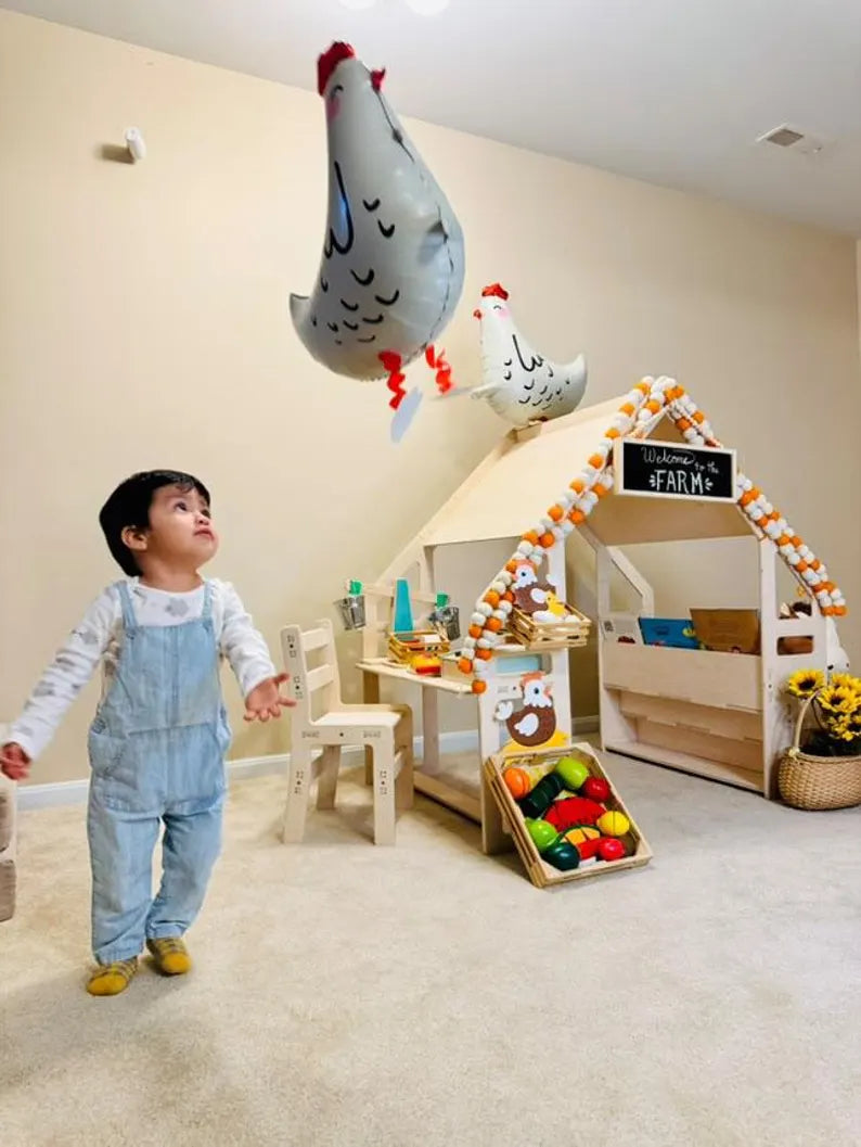 Wally | Playhouse Inspired Bookshelf + Toy Shelf-zoom-1