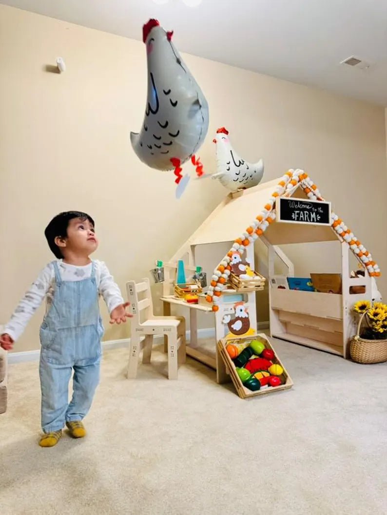 Wally | Playhouse Inspired Bookshelf + Toy Shelf - Aware House